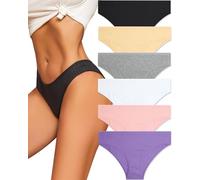 ALL OF ME 6 Pack Bragas Mujeres Algodón Ropa Interior Deslizamiento Suave Hipster Sexy Multipack S-XL C-6,S