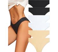 ALL OF ME 6 Pack Bragas Mujeres Algodón Ropa Interior Mujeres Deslizamiento Algodón Mujeres Deslizamiento Suave Hipster Bragas Sexy Bragas Mujeres Ropa Interior Suave Bragas Multipack S-XL,L