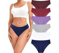 ALL OF ME 6 Pack Bragas Mujeres Algodón Ropa Interior Mujeres Deslizamiento Algodón Mujeres Deslizamiento Suave Hipster Bragas Sexy Bragas Mujeres Ropa Interior Suave Bragas Multipack S-XL,M