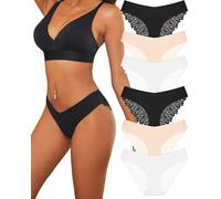 ALL OF ME Bragas Mujer，Bragas Sin Costuras Mujer，Bragas Brasileñas Mujer，Bragas Invisibles，Bragas Encaje Mujer，Sexy con Cintura En V Cómodas Slips S-XL
