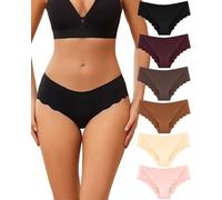 ALL OF SHE 6 Pack Bragas sin Costuras Mujer Microfibra Braguitas Invisibles Cintura Culotte Ligero S-XL,A-6,XL