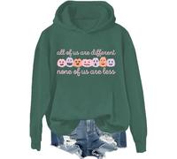 All Of Us Are Different None Of Us Are Less Neurodivergent Sudadera y camisa, camisas estampadas divertidas para mujeres y hombres, Verde, 1, M