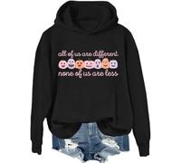 All Of Us Are Different None Of Us Are Less Neurodivergent Sudadera y camisa, camisas estampadas divertidas para mujeres y hombres, Negro-1, M
