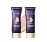 All Over Complexion Perfector, Long Lasting Body Coverage Perfector, Tattoo Cover Up Makeup Waterproof, Cream Body M-akeup, Body M-akeup Brush, Transfer-Resistant Body Makeup (2Pcs, 74ml)
