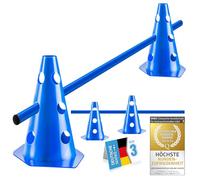 all Pets United® Accesorios de Entrenamiento de Agilidad para Perros y Caballos; Juego de obstáculos con Barra y Conos Estable y Resistente para Entrenamiento de Animales y fútbol (1 Set)
