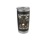 All Plants Are Edible Some Only Once Funny Botanical Vaso térmico de acero inoxidable de doble pared