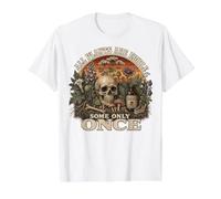 All Plants Are Edible Some Only Once Funny Men Women Camiseta gráfica económica, Hombre, Blanco, XL