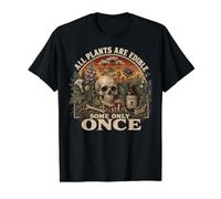 All Plants Are Edible Some Only Once Funny Men Women Camiseta gráfica económica, Hombre, Negro, L