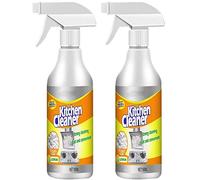 All Purpose Kitchen Cleaner, Foaming Heavy Oil Stain Cleaner, All-Purpose Foaming Heavy Oil Stain Cleaner, Powerful Stain Removing Foam Cleaner, All-Purpose Rinse-Free Cleaning Spray (2pcs)