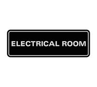 All Quality Cartel para puerta o pared con texto en inglés «Standard Electrical Room», color negro y plateado, tamaño