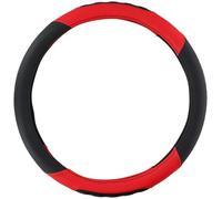 All Ride Funda para Volante de camión - Manillar con diámetro 44 - 46 cm - Goma - Antideslizante Textura Negro/Rojo