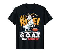 All Rise The Fantasy Football Goat Has Arrived Men Women Camiseta gráfica económica