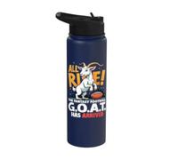All Rise The Fantasy Football GOAT Has Arrived Men Women Stainless Steel Insulated Water Bottle