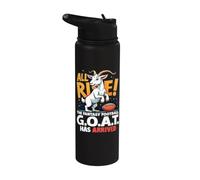 All Rise The Fantasy Football GOAT Has Arrived Men Women Stainless Steel Insulated Water Bottle