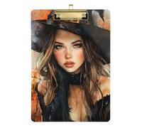 All Saints' Day Happy Halloween Sexy Witch Automotive Clip Board Waterproof for First Year Teacher Must Have Size 9 x 12