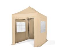 All Seasons Gazebos | 3x2m Pop Up Gazebo con 4 Paredes Gruesas y Pack De Accesorios | Reforzado, Completamente Impermeable, (Beige)