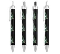 All Seeing Eye Illuminati Eye Funny Bolígrafo impreso retráctil negro redondo de punta fina de 0,5 mm, 4 unidades como se muestra en la imagen 1