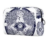 All Seeing Eye - Neceser de viaje para mujer, bolsa organizadora de maquillaje grande con cremallera, multicolor, 18.5x7.5x13cm/7.3x3x5.1in, Neceser