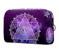 All Seeing Eye - Neceser de viaje para mujer, bolsa organizadora de maquillaje grande con cremallera, multicolor, 18.5x7.5x13cm/7.3x3x5.1in, Neceser