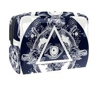 All Seeing Eye on Pyramid - Neceser de viaje para mujer, bolsa de aseo grande de PVC para maquillaje, práctica bolsa organizadora con cremallera, multicolor, 18.5x7.5x13cm/7.3x3x5.1in, Neceser