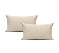 All Smiles Funda Cojin 30 x 50 Decoracion Hogar Interior Decorativas Funda de Almohada para Sofa Cama, Lino Beige Funda de Cojines