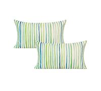 All Smiles Verde Hojas Fundas de Cojines y Almohada Hogar Decorativos Exterior de la Selva Tropical para Muebles de Patio con Palmeras 30 x 50CM 2PC