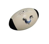 ALL SPORT VINTAGE - Balón de rugby de piel vintage de los 80 "Orgullo como un gallo, piel de vaca - Cosido a mano - Marca francesa