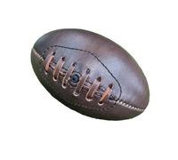 ALL SPORT VINTAGE - Mini balón de Rugby - Marrón Vintage - Piel de Vacuno - Costo Mano. Marca Francesa.
