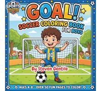All-Star Sports: Soccer Coloring Book for Boys Ages 4-8: Fun and Easy Soccer Coloring Pages with Balls, Goals, Players, Cleats, and Big Action for Kids