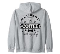 All That I Need is Coffee and My Dog Cup Dog Mom Paw Print Sudadera con Capucha