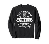 All That I Need is Coffee and My Dog Cup Paw Print Dog Mom Sudadera
