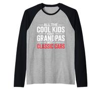 All The Cool Kids Have Grandpas with Classic Cars - Camiseta Manga Raglan