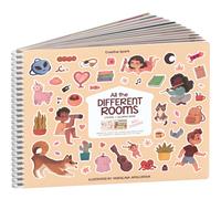 All The Different Rooms Fashion Sticker Coloring Book for Girls and Boys 500 Stickers 12 Scenes by Cupkin Side by Side