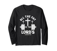 All The Fat Is The Lord's Funny Christian Gym Lover Mancuerna Manga Larga