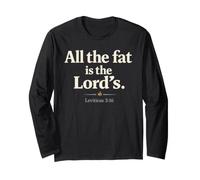 All The Fat is The Lord's Leviticus 3:16 Christian Humor Manga Larga
