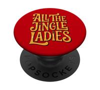 All The Jingle Ladies Xmas Humor Mujer Divertido Navidad PopSockets PopGrip Adhesivo