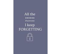 All the Passwords I Keep Forgetting: A Funny Internet Password Log Book and Internet Organiser to Track Website Logins, Usernames & Passwords | Perfect Gift Idea for Forgetful Humans