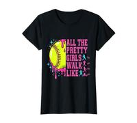 All The Pretty Girls Walk Like This Softball Girl Lover tee Camiseta