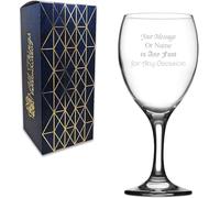 All Things Personalised Imperial Copa de Vino Personalizada 340 ml - Copa Vino Grabada con Nombre o Mensaje - Regalo para Cumpleaños, Boda - Grabado Láser, Apto Lavavajillas, con Caja de Regalo