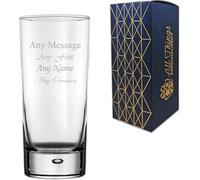All Things Personalised Vaso de Tubo 365 ml - Vaso de Cristal con Burbuja Grabada - vaso Personalizado con Nombre para Cumpleaños, Navidad, el Día de la Madre - Apto Lavavajillas, con Caja de Regalo