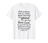 All Things Work Together For Good Romans 8:28 Versículo de la Biblia Camiseta