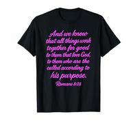 All Things Work Together For Good Romans 8:28 Versículo de la Biblia Camiseta