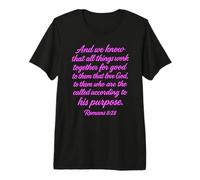 All Things Work Together For Good Romans 8:28 Versículo de la Biblia Camiseta Premium