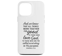 All Things Work Together For Good Romans 8:28 Versículo de la Biblia Carcasa para iPhone 13 Pro MAX