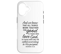 All Things Work Together For Good Romans 8:28 Versículo de la Biblia Carcasa para iPhone 16