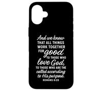 All Things Work Together For Good Romans 8:28 Versículo de la Biblia Carcasa para iPhone 16 Plus