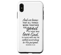 All Things Work Together For Good Romans 8:28 Versículo de la Biblia Carcasa para iPhone XS MAX