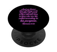 All Things Work Together For Good Romans 8:28 Versículo de la Biblia PopSockets PopGrip Adhesivo