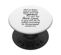 All Things Work Together For Good Romans 8:28 Versículo de la Biblia PopSockets PopGrip Adhesivo