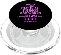 All Things Work Together For Good Romans 8:28 Versículo de la Biblia PopSockets PopGrip para MagSafe